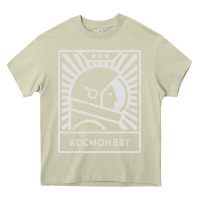 Mossy cosmonaut – retro soviet space race Heavy Core Tee - artisFamous