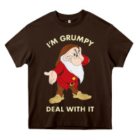 Chocolate Brown santa grumpy Heavy Core Tee - artisFamous