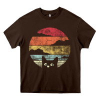 Chocolate Brown cat retro vintage style Heavy Core Tee - artisFamous