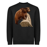 Black California Grizzly Bear Heavyweight Sweatshirt - RanaPortraitStore