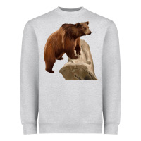 Heather Grey California Grizzly Bear Heavyweight Sweatshirt - RanaPortraitStore