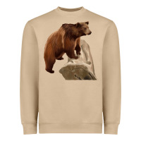 Mushroom California Grizzly Bear Heavyweight Sweatshirt - RanaPortraitStore