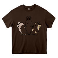 Chocolate Brown bunnys Heavy Core Tee - artisFamous