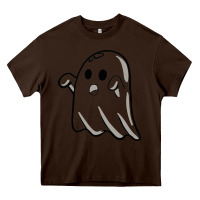 Chocolate Brown ghost Heavy Core Tee - artisFamous