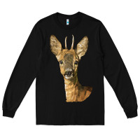 Black Red brocket Deer Head Long Sleeve Tee - LillyAllenDesigns