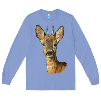 Colony Blue Red brocket Deer Head Long Sleeve Tee - LillyAllenDesigns