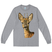 Red Brocket Deer Head Long Sleeve Tee | Teevron