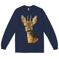 Navy Red brocket Deer Head Long Sleeve Tee - LillyAllenDesigns