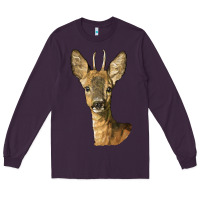 Plum Red brocket Deer Head Long Sleeve Tee - LillyAllenDesigns
