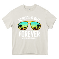 Cream school out forever retired teacher retro summer Heavy Core Tee - artisFamous