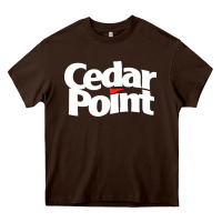 Chocolate Brown cedar point Heavy Core Tee - artisFamous