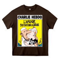 Chocolate Brown charlie hebdo Heavy Core Tee - artisFamous