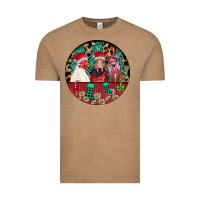 Vintage Coffee Chickens Vintage Tee - CowhideDigitalArt
