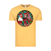 Vintage Mustard Chickens Vintage Tee - CowhideDigitalArt