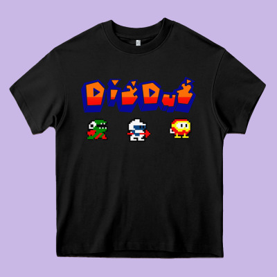 Dig Dug Heavy Core Tee Designed By Artisfamous