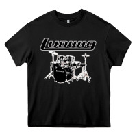 Black ludwig drum Heavy Core Tee - artisFamous
