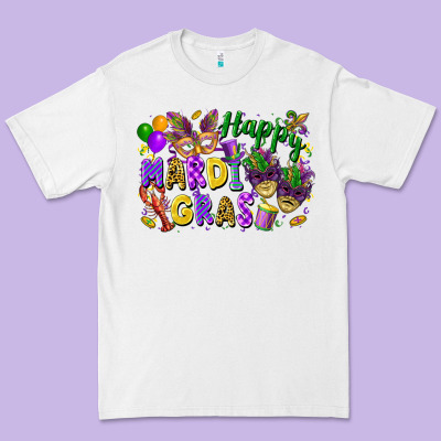 Happy Mardi Gras Premium Tee Designed By Fadigitalartstudio