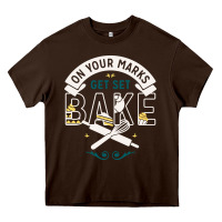 Chocolate Brown on your marks get set bake Heavy Core Tee - artisFamous