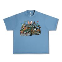 Pebble Blue Happy Easter Urban Heavy Tee - CowhideDigitalArt