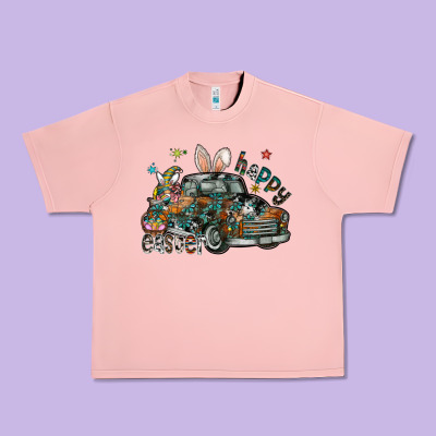 Happy Easter Urban Heavy Tee Designed By Cowhidedigitalart