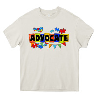 Cream Advocate Autism Heavy Core Tee - FaDigitalArtStudio