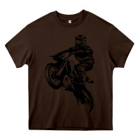 Chocolate Brown motocross dirt bike design got dirt Heavy Core Tee - artisFamous