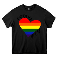 Black proud ally lgbt heart gay pride month Heavy Core Tee - artisFamous