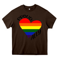 Proud Ally Lgbt Heart Gay Pride Month Heavy Core Tee | Teevron
