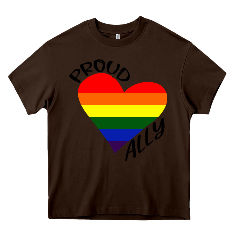 Proud Ally Lgbt Heart Gay Pride Month Heavy Core Tee by artisFamous | Teevron