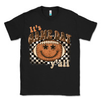 Black it's game day y'all football smiley face Classic Tee - BarkalooDesign