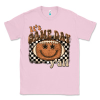 Bubblegum Pink it's game day y'all football smiley face Classic Tee - BarkalooDesign