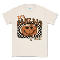 Natural it's game day y'all football smiley face Classic Tee - BarkalooDesign
