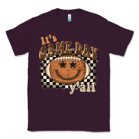 Plum it's game day y'all football smiley face Classic Tee - BarkalooDesign