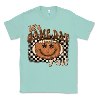 Seafoam it's game day y'all football smiley face Classic Tee - BarkalooDesign