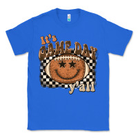 True Royal it's game day y'all football smiley face Classic Tee - BarkalooDesign