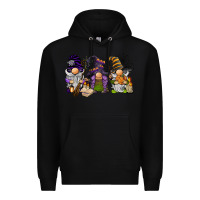 Black halloween gnomies Premium Hoodie - BarkalooDesign