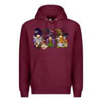 Burgundy halloween gnomies Premium Hoodie - BarkalooDesign