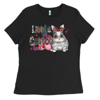 Black Little Miss Cotton Tail Ladies Tee - CowhideDigitalArt