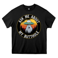 Black ask me about my butthole ufo Heavy Core Tee - artisFamous