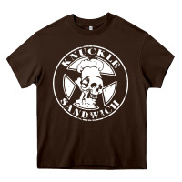 Chocolate Brown knuckle sandwich Heavy Core Tee - artisFamous