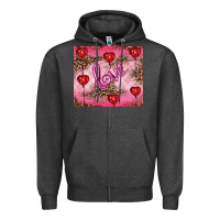 Charcoal Heather valentine's day love Zipper Hoodie - RanaPortraitStore