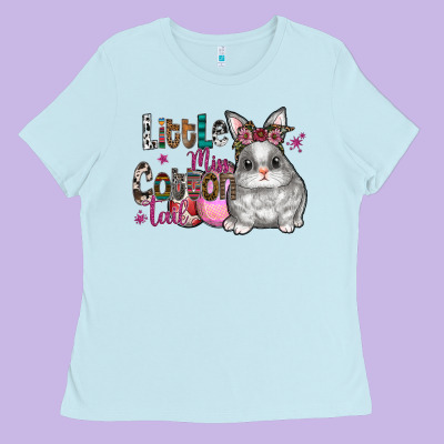 Little Miss Cotton Tail Ladies Tee Designed By Cowhidedigitalart