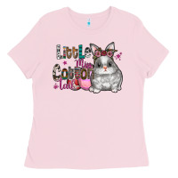Bubblegum Pink Little Miss Cotton Tail Ladies Tee - CowhideDigitalArt