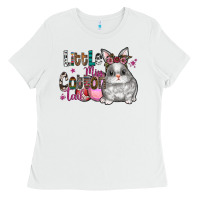 White Little Miss Cotton Tail Ladies Tee - CowhideDigitalArt