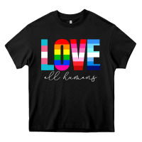 Black lgbt pride rainbow love lgbtq pride Heavy Core Tee - artisFamous