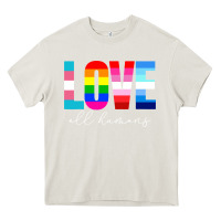 Cream lgbt pride rainbow love lgbtq pride Heavy Core Tee - artisFamous