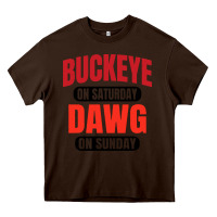 Chocolate Brown buckeye on saturday Heavy Core Tee - artisFamous
