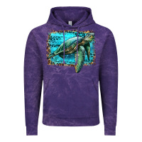 Cloud Purple sea turtle with background Vintage Hoodie - Artiststas