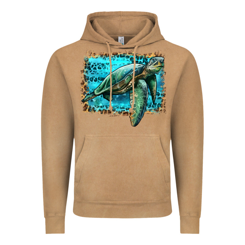 Sea Turtle With Background Vintage Hoodie by Artiststas | Teevron
