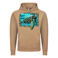 Vintage Coffee sea turtle with background Vintage Hoodie - Artiststas